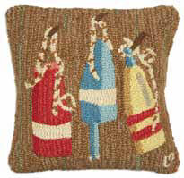 Lighthouse Handmade Hooked Pillow