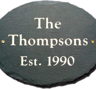 Personalized Slate Shamrocks House Sign