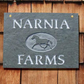 Personalized Slate Race Horse Sign