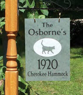 Personalized Oval Name Slate Sign with date, 9x12