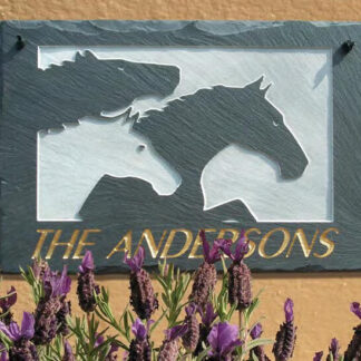 Hanging House sign with motif, single sided