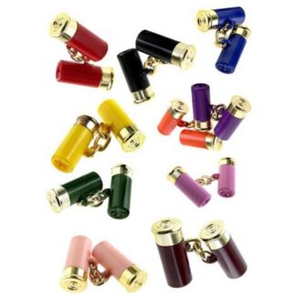 Green Cartridge Shot Gun Shell Cuff Links