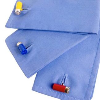 Red Cartridge Shot Gun Shell Cuff Links