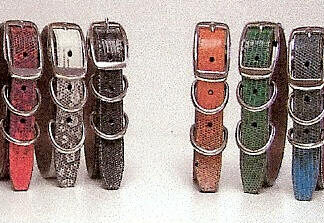 Torino Dog Collar,Indonesian Lizard CUSTOM ORDER,Large