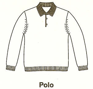Tricots St Raphael Sweaters Brook Medium Blue Long Sleeve Polo, Sept Delivery