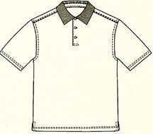 Peru Unlimited SS 3 button polo w/ pocket--self collar, Pima Cotton