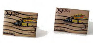 Sterling Silver Salmon Cufflinks, Gift Boxed