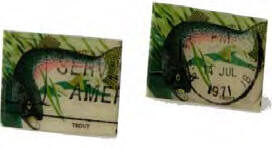 King Salmon Vintage Stamps Cuff Links